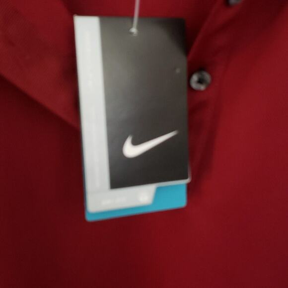 Nike Golf Dri- Fit The GrenDronach Short Sleeve Polo Golf Shirt Womens Large Red - Picture 5 of 6